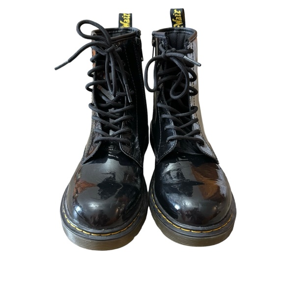 Dr. Martens Black 1460 Y Patent Leather Lace Up Boots Size US 6/UK 4/EU 37 - Picture 2 of 11
